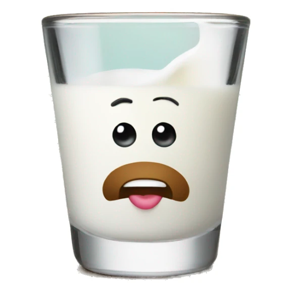 Milk in shot glass sticker