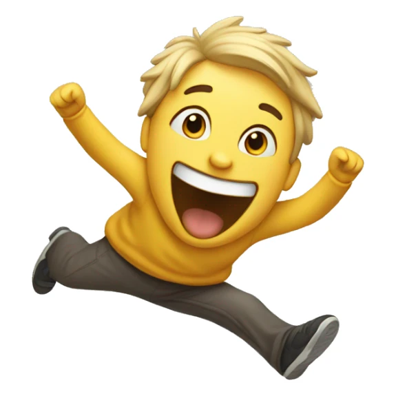 a very happy person jumping in the air sticker