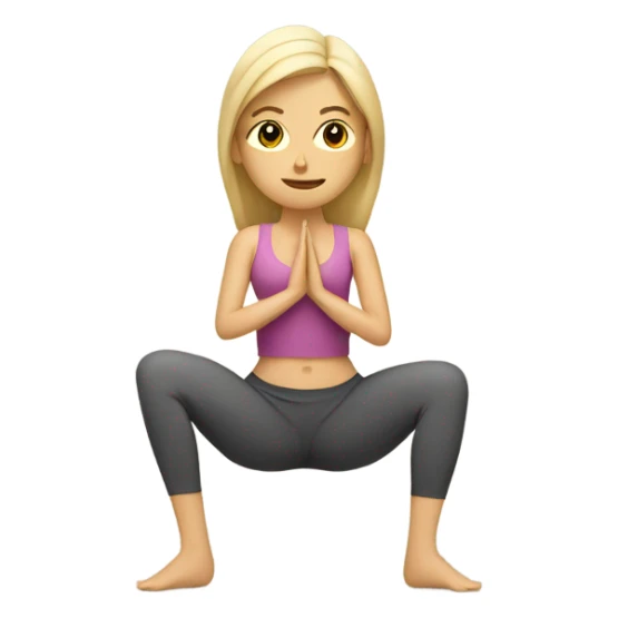 Mujer rubia haciendo yoga  sticker