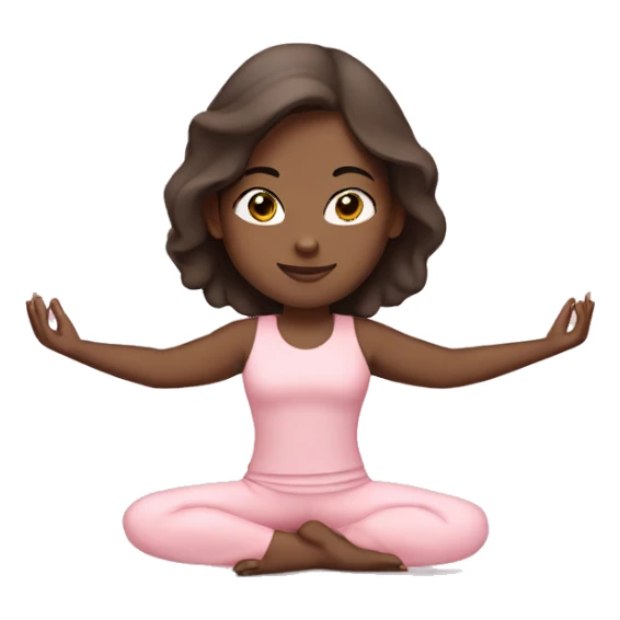 brunette yoga girl light pink clothes  sticker