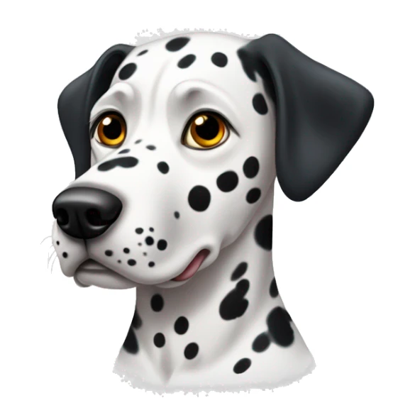 Dalmatian with a black spot around one eye sticker