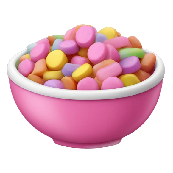 Pink bowl of candy sticker