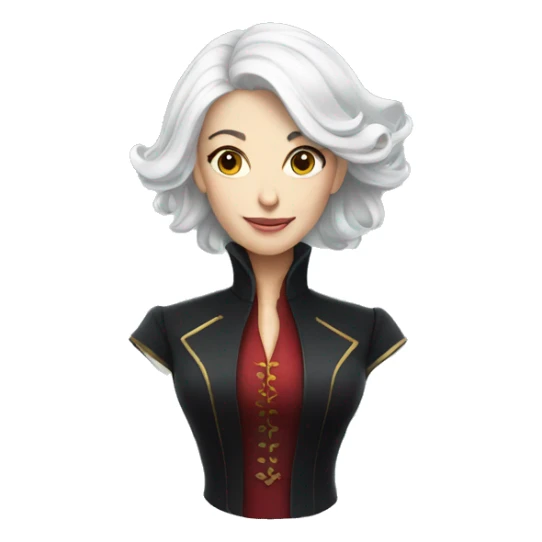white hair woman magician sticker
