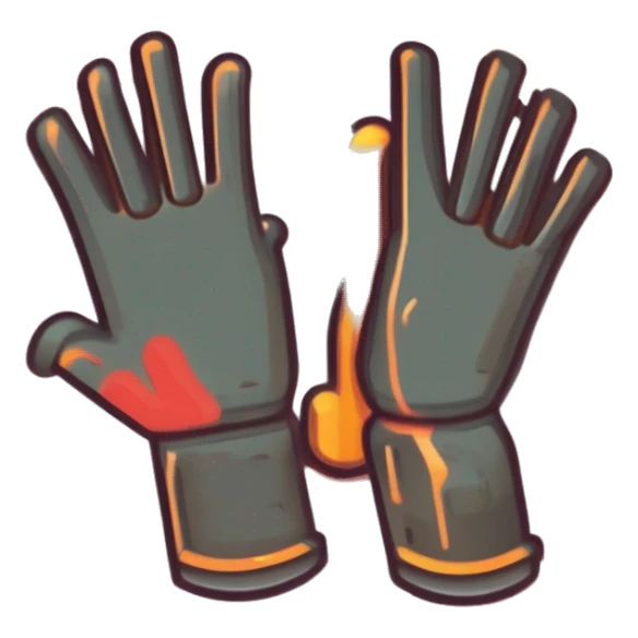 Wearing gloves and handling wounds sticker