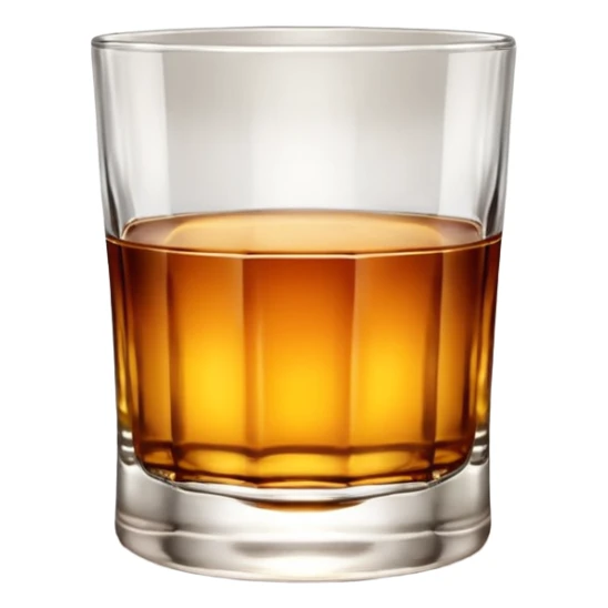 whiskey glass with golden Jim Beam whiskey sticker