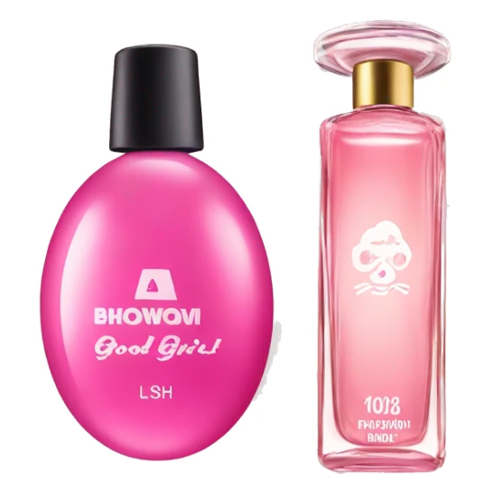 good girl blush perfume and bombshell perfume sticker