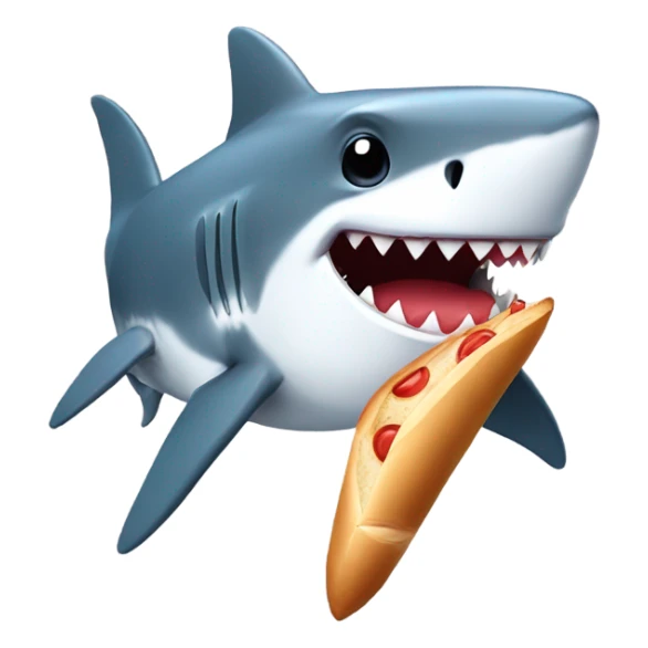 Shark with beret and baguettw sticker