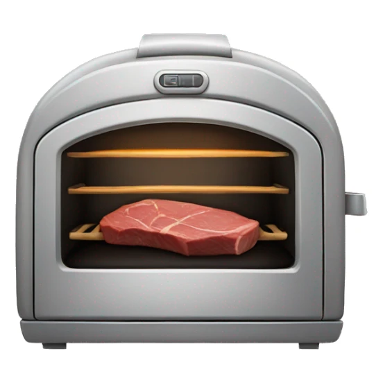 an oven with a fillet of beef in it sticker