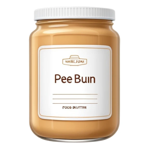 food jar like peanut butter with wireframe outline label, simple line drawing label, container with geometric line label sticker