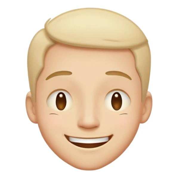 Happy, very relaxed face with half-closed eyes and a goofy grin sticker