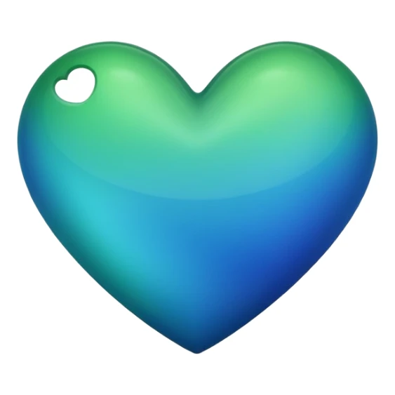 Black, green and blue heart sticker