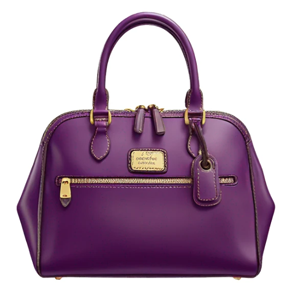 Realistic sugar plum color dooney and bourke satchel purse.  sticker