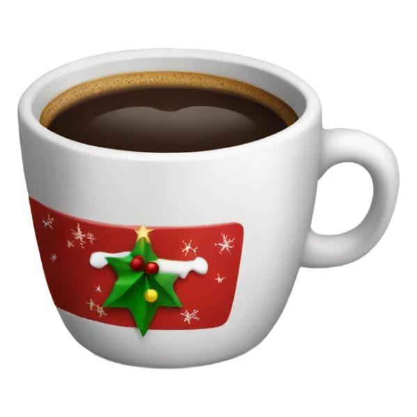 A Christmas cup of coffee sticker