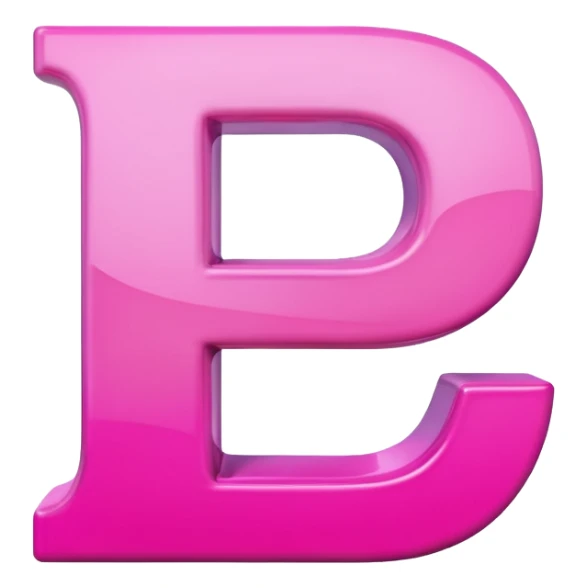 mix color pinks 3d letter p sticker
