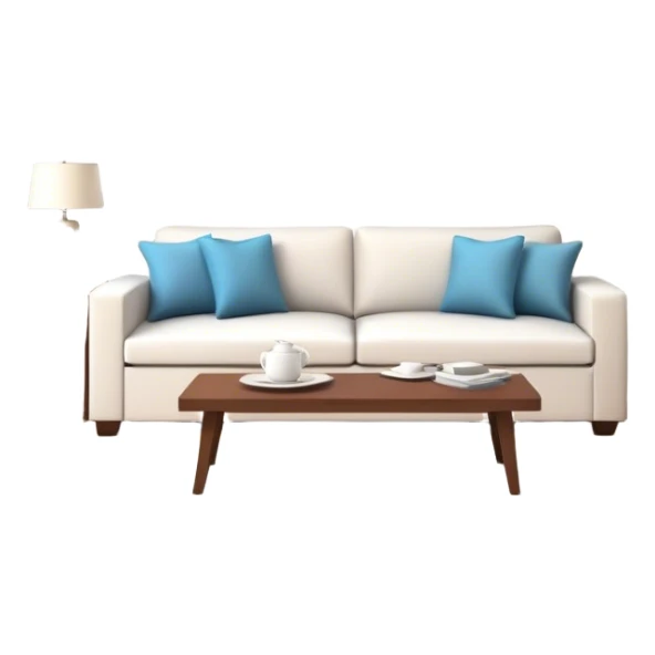 Modern living room background inside the house sticker