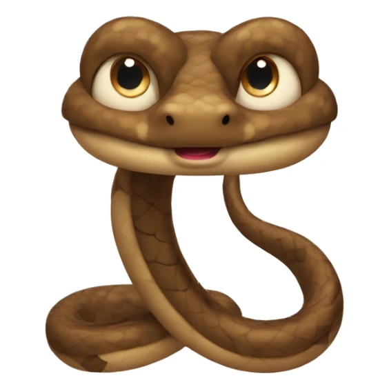 Cartoon snake in brown shades sticker