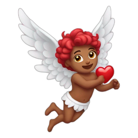 flying cupid sticker