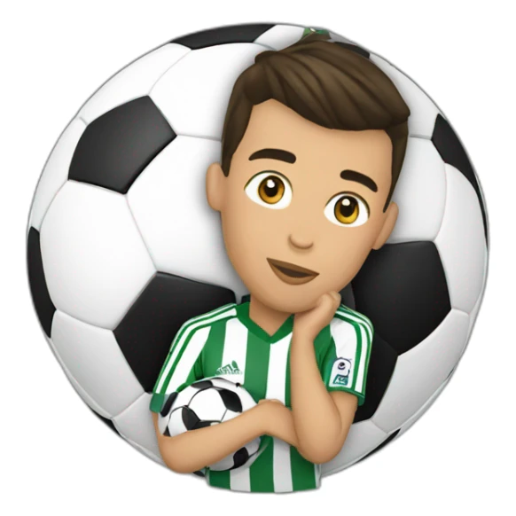 Cristiano Ronaldo kissing soccer ball sticker