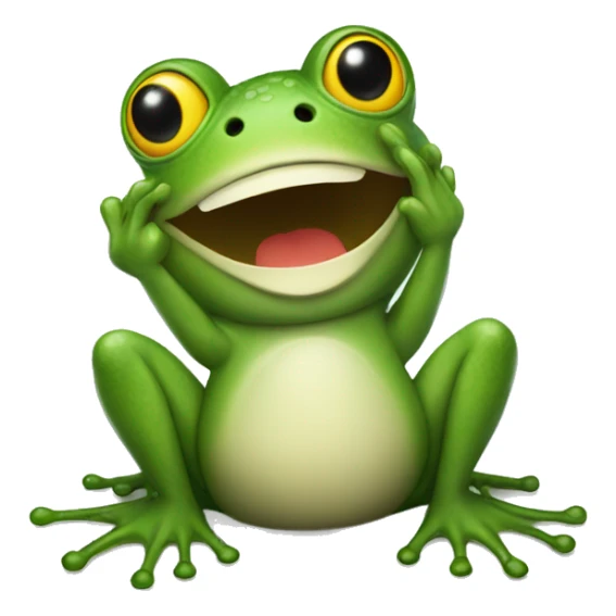 frog with a text ballon with the word "Rhythm!"  sticker