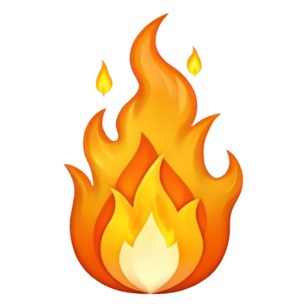 an o with a flame on top sticker