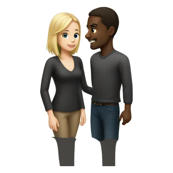 Black man with a white girl sticker