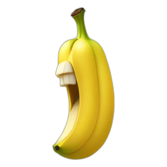banana coming out of a mouth sticker