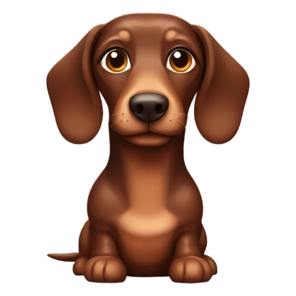 Sausage dog chocolate and tan sticker