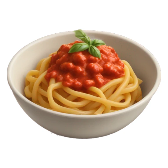 pasta with red sauce in a bowl  sticker