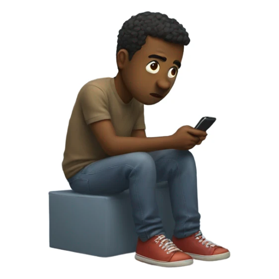 Me waiting for my friend to pick up the phone  sticker