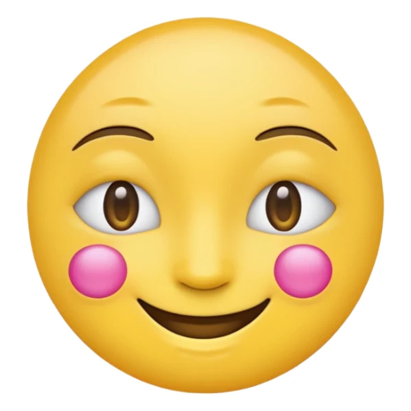 Standard Yellow emoji with pink under eye patches sticker