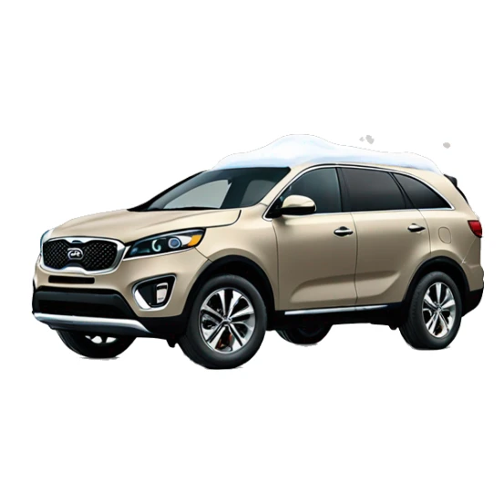Snow covering a Kia Sorento beige  sticker