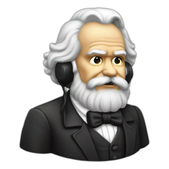 karl marx speaks by phone sticker