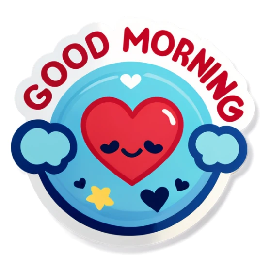 Good morning love sticker
