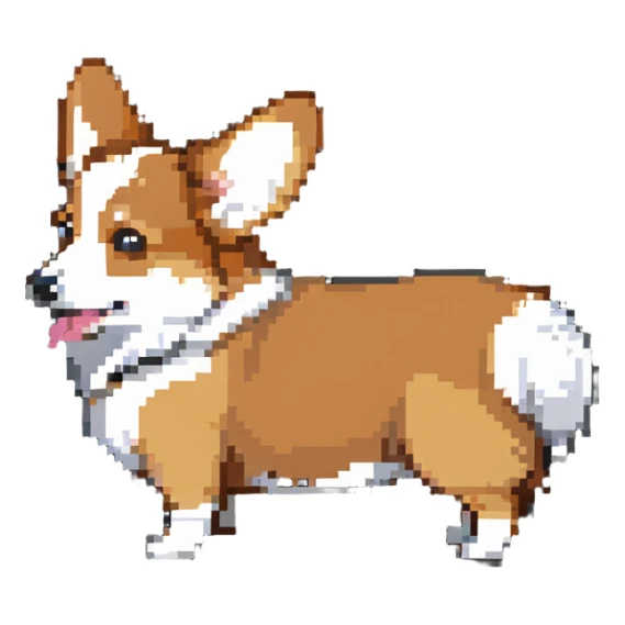 corgi showing his booty and farting sticker