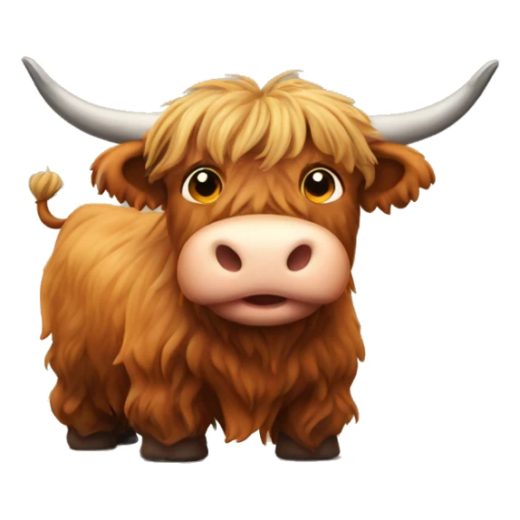 Fatty scottish highland cow sticker