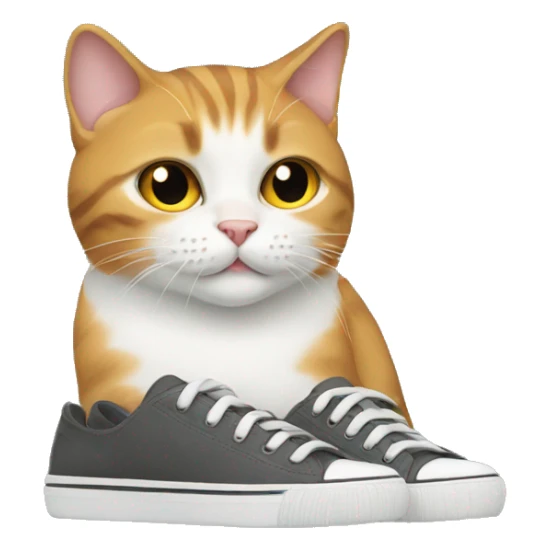 cat wearing shoes sticker