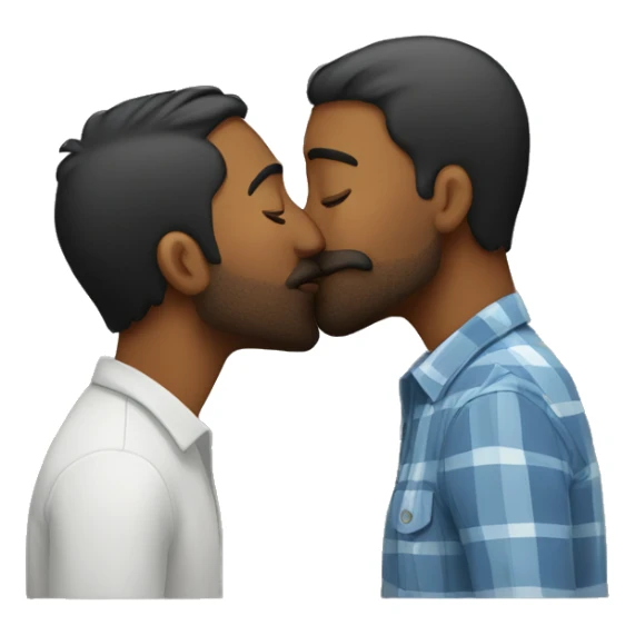 A couple of men kissing sticker