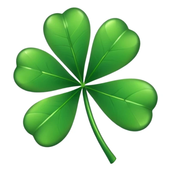 Lucky clover charm – green four-leaf clover.
 sticker