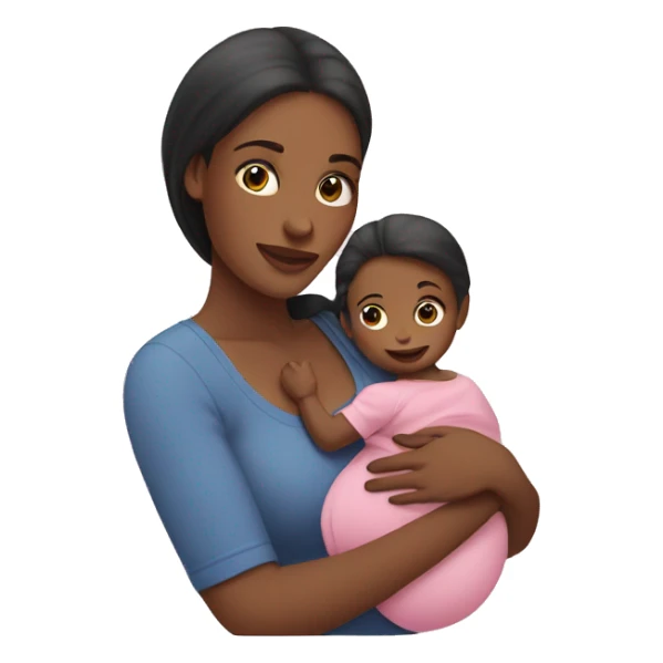 Mommy and baby girl  sticker