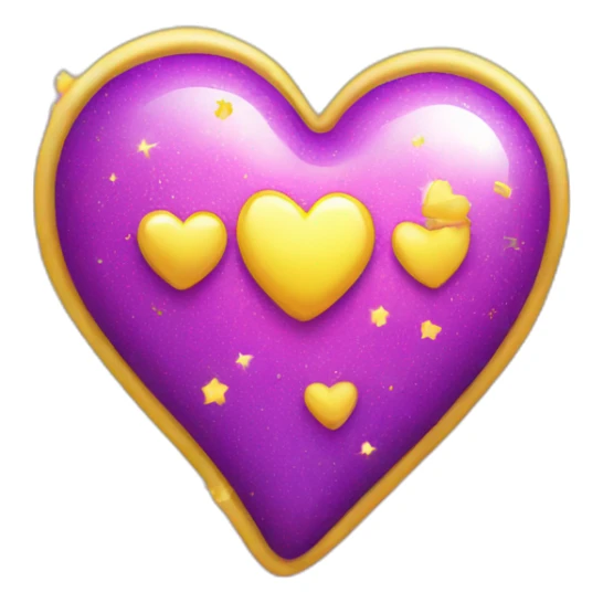 pink-and-purple-heart-with-yellow-sparkles sticker