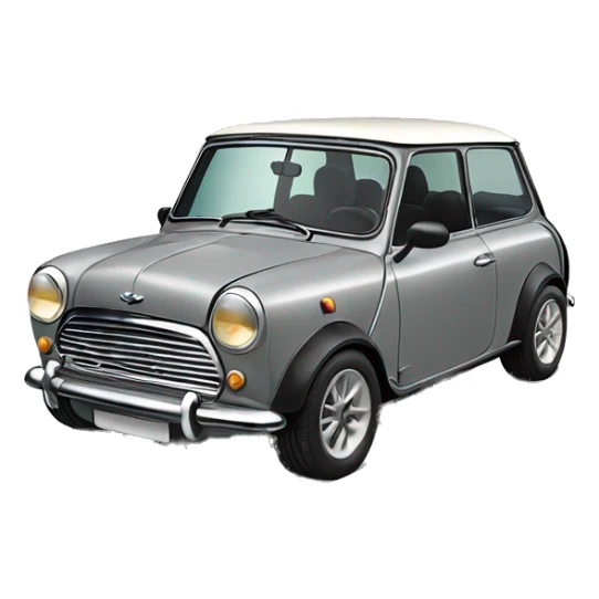 Grey retro Mini Cooper 1600 CS sticker