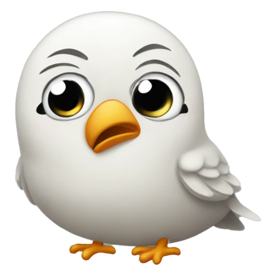 Tired bird sticker