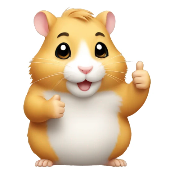 hamster thumbs up sticker