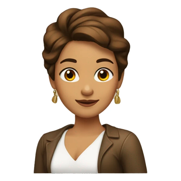 CHICA MORENA, CON CABELLO CRESPO COLOR CASTAÑO MEDIO sticker