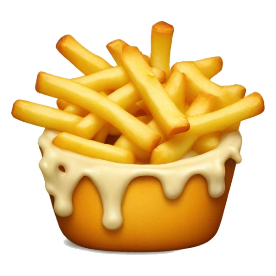 Melted Cheese sauce covered fries sticker