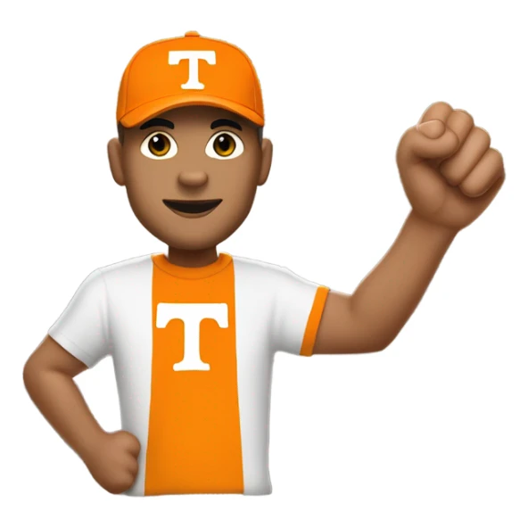 Tennessee volunteer fan white man sticker