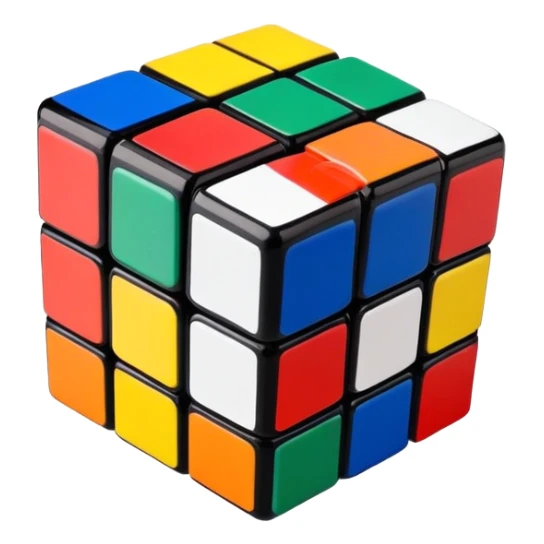 Colorful Rubik's cube puzzle toy with different colored squares on each face sticker