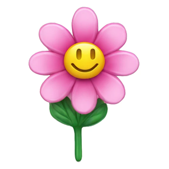 Pink flower hair clip sticker