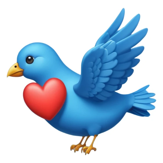 bird sky heart sticker