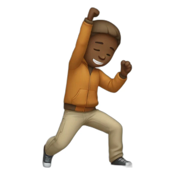 Une personne qui fait un dab sticker